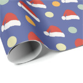 Cadeau papier d'emballage casquette de noël (Coin rond)