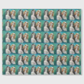 Cadeau Papier d'emballage cavalier d'épagneul du Roi (Plat)