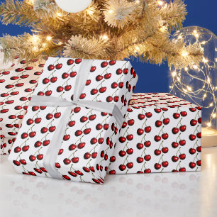 Cadeau Papier d'emballage Cerises - Vos couleurs
