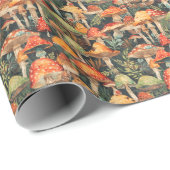 Cadeau Papier d'emballage champignon (Coin rond)