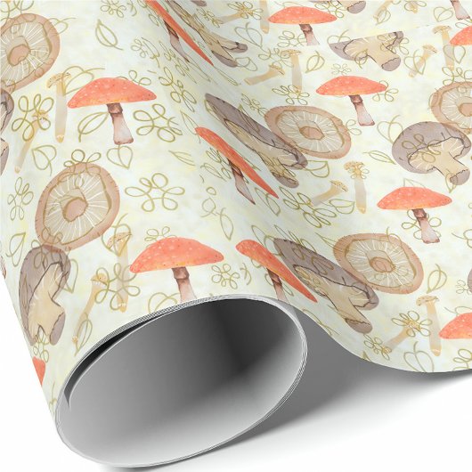 Cadeau Papier d'emballage champignon