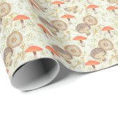 Cadeau Papier d'emballage champignon (Coin rond)