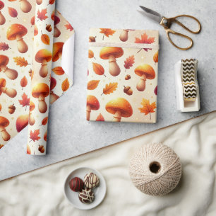 Cadeau Papier d'emballage Champignon d'Automne – Emballag