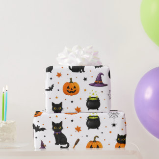 Cadeau Papier d'emballage Chat Halloween Chats noirs & Ci