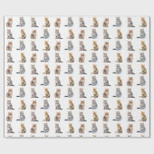 Cadeau Papier d'emballage Chat Mignon (Plat)
