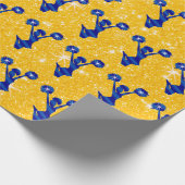 Cadeau Papier d'emballage Cheerleading de bleu et de (Coin)