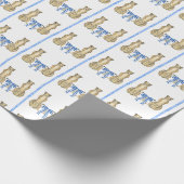 Cadeau Papier d'emballage Cheetah et arcs bleus (Coin)