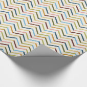 Cadeau Papier d'emballage Chevron MultiColor (Coin)