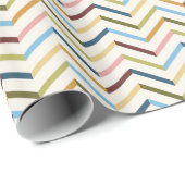 Cadeau Papier d'emballage Chevron MultiColor (Coin rond)