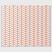 Cadeau Papier d'emballage Chevron - Orange brillant sur X (Plat)