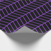 Cadeau Papier d'emballage Chevron - Violet sur noir |XL| (Coin)