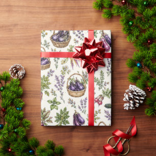Cadeau Papier d'emballage chic aubergine