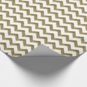 Cadeau Papier d'emballage chic de motif de zigzag (Coin)