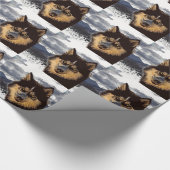 Cadeau Papier d'emballage Chien de traîneau Husky Sibérie (Coin)