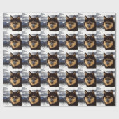 Cadeau Papier d'emballage Chien de traîneau Husky Sibérie (Plat)
