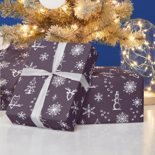 Cadeau Papier d'emballage Choses d'hiver - Figue + Neige