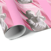 Cadeau Papier d'emballage Christening (Coin rond)