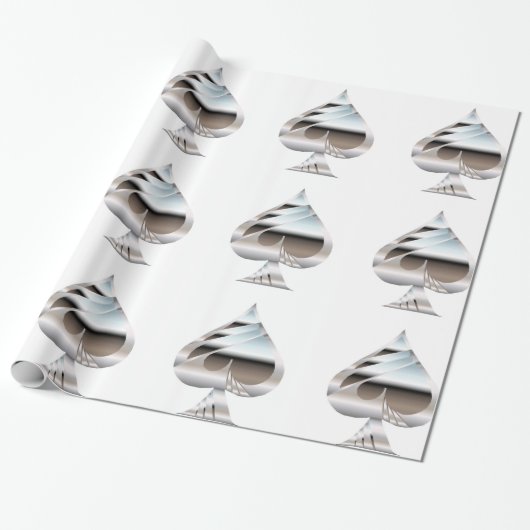 Cadeau Papier d'emballage Chrome Spades (Déroulé)