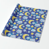 Cadeau Papier d'emballage Ciel Bleu Céleste (Déroulé)