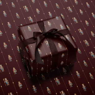 Cadeau papier d'emballage classique de casse-noisette de