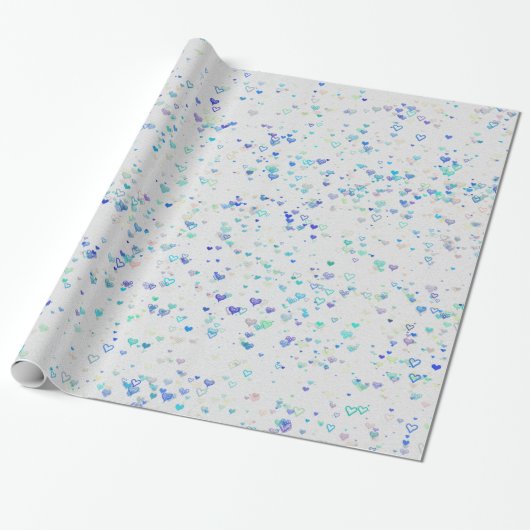 Cadeau Papier d'emballage coeurs (Déroulé)