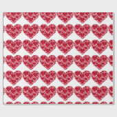 Cadeau Papier d'emballage coeurs (Plat)