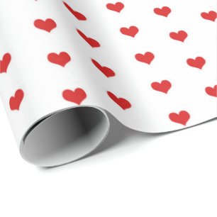 Cadeau Papier d'emballage - Coeurs rouges