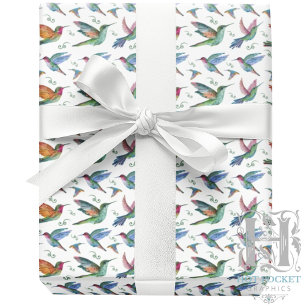 Cadeau Papier d'emballage Colibris