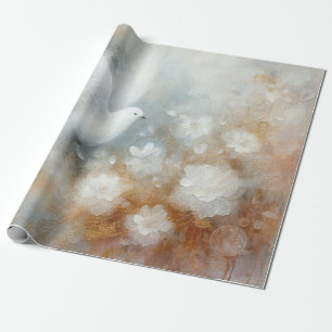 Cadeau Papier d'emballage Colombe de mariage