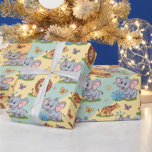 Cadeau Papier d'emballage coloré à thème animal