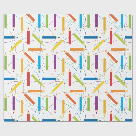 Cadeau Papier d'emballage coloré de crayon (Plat)