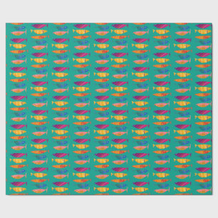 Cadeau Papier d'emballage coloré Fancy Poisson