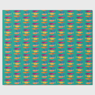 Cadeau Papier d'emballage coloré Fancy Poisson
