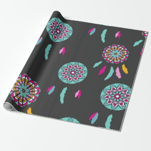Cadeau papier d'emballage coloré pour attrape de dragage