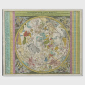 Cadeau Papier d'emballage Constellation vintage (Plat)