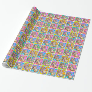Cadeau Papier d'emballage Cookie Pop Art