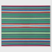 Cadeau Papier d'emballage, copie de serape, verte (Plat)