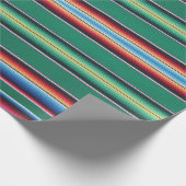 Cadeau Papier d'emballage, copie de serape, verte (Coin)