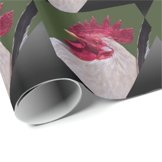 Cadeau Papier d'emballage Coq (Coin rond)