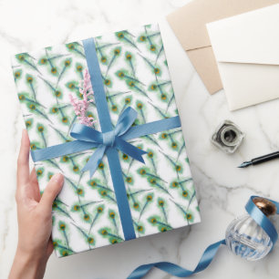 Cadeau Papier d'emballage couleur motif en plumes de paon