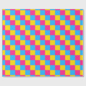Cadeau Papier d'emballage Couleurs de la fierté pansexuel (Plat)