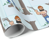 Cadeau Papier d'emballage coupe arbre (Coin rond)