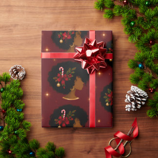 Cadeau Papier d'emballage Couronne de Fêtes