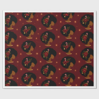 Cadeau Papier d'emballage Couronne de Fêtes