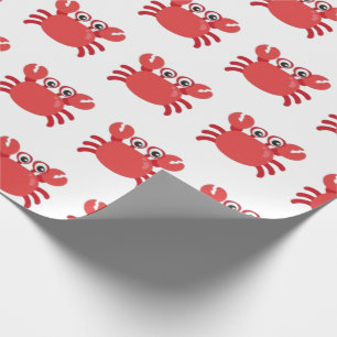 Cadeau Papier d'emballage Crabe Rouge