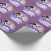 Cadeau Papier d'emballage d'Afro-américain pourpre de (Coin)