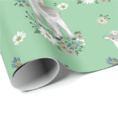 Cadeau Papier d'emballage d'agneau de bébé (Coin rond)