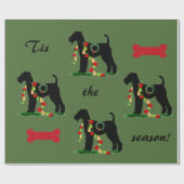 Cadeau Papier d'emballage d'Airedale Terrier (Plat)