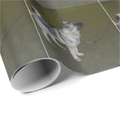 Cadeau Papier d'emballage d'Akita (Coin rond)