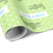 Cadeau Papier d'emballage d'alligator/crocodile (Coin rond)